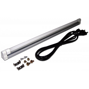 19" light panel for floor cabinet, 12W, cool white light, 2 m power cord